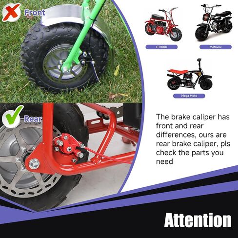 طقم رافعة فرامل المكابح المصغرة مع الفرجار الخلفي المتوافق مع Monster Mega Moto 80cc 105cc ct100u cc100x baja db30 monster motovox mbx10 mbx11 predator 79cc 97cc 100cc in Saudi Arabia