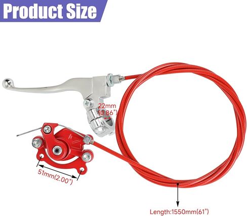 طقم رافعة فرامل المكابح المصغرة مع الفرجار الخلفي المتوافق مع Monster Mega Moto 80cc 105cc ct100u cc100x baja db30 monster motovox mbx10 mbx11 predator 79cc 97cc 100cc in Saudi Arabia