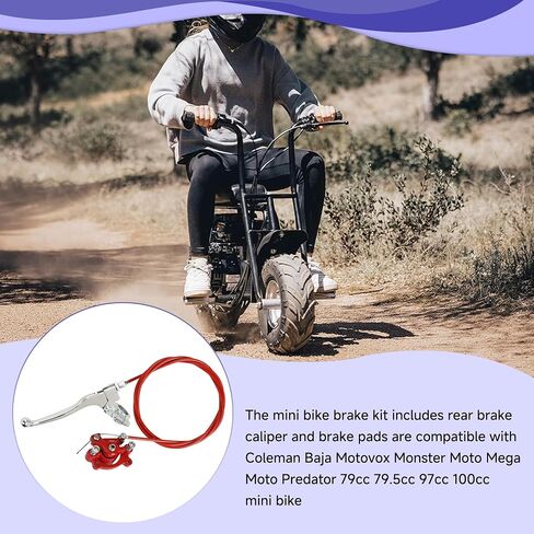طقم رافعة فرامل المكابح المصغرة مع الفرجار الخلفي المتوافق مع Monster Mega Moto 80cc 105cc ct100u cc100x baja db30 monster motovox mbx10 mbx11 predator 79cc 97cc 100cc in Saudi Arabia