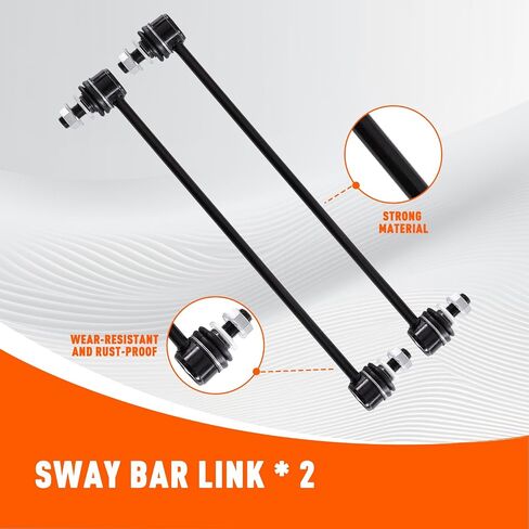 Sway Bar Link Front 2Pcs K750043, Front Sway Bar Links for CT200h for NX300h for tC for xB for Prius V for RAV-4, Automotive Replacement Sway Bar Link Kits, Front Stabilizer Bar Link in Saudi Arabia