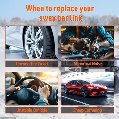 Sway Bar Link Front 2Pcs K750043, Front Sway Bar Links for CT200h for NX300h for tC for xB for Prius V for RAV-4, Automotive Replacement Sway Bar Link Kits, Front Stabilizer Bar Link in Saudi Arabia