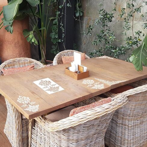 Large Flower Stencils for Painting on Wood - 10 Pcs Floral Daisy Reusable Plastic Painting Stencils for Wood Plank Porch Decoration, Reusable Art Painting Stencil on Wood Crafts DIY Home Fence Decor in Kuwait