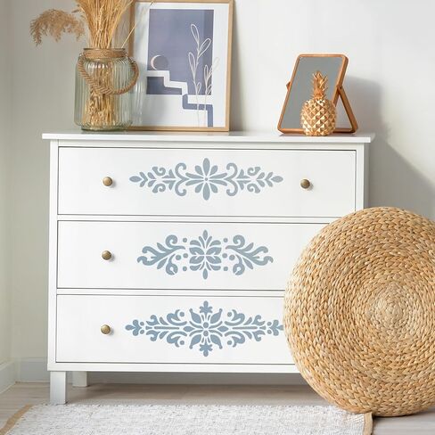 Large Flower Stencils for Painting on Wood - 10 Pcs Floral Daisy Reusable Plastic Painting Stencils for Wood Plank Porch Decoration, Reusable Art Painting Stencil on Wood Crafts DIY Home Fence Decor in Kuwait