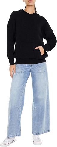 Forever 21 Women's Hooded Drop-Sleeve Sweater in Kuwait