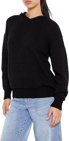Forever 21 Women's Hooded Drop-Sleeve Sweater in Kuwait
