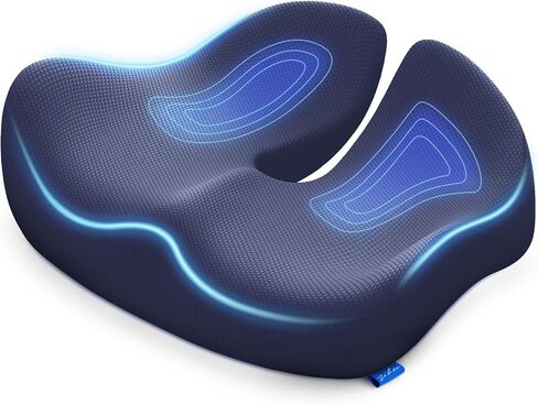 ZIKEE Pioneering Pressure Relief Seat Cushion, Egonomically Curved Office Chair Cushion for Hemorrhoids, Sciatica, Tailbone and Back Pain Relief, Non-Slip Premium Memory Foam Cushion for Car Seat in Saudi Arabia