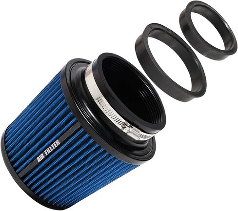 3" 3.5" 4" Inlet Car Replacement Cold Air Intake Filter 76mm 89mm 102mm 3 Sizes in 1 High Flow Performance Cone Air Filter (Red) in Saudi Arabia