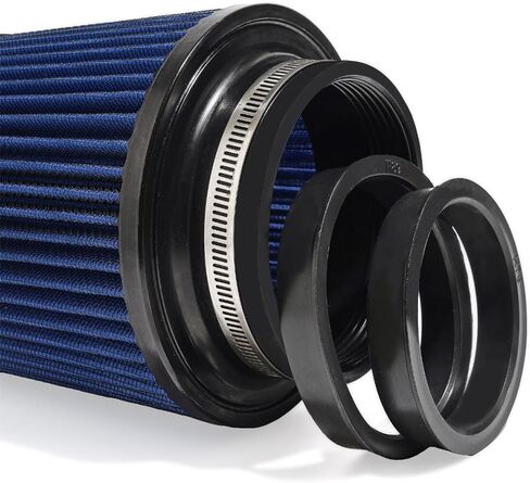 3" 3.5" 4" Inlet Car Replacement Cold Air Intake Filter 76mm 89mm 102mm 3 Sizes in 1 High Flow Performance Cone Air Filter (Red) in Saudi Arabia