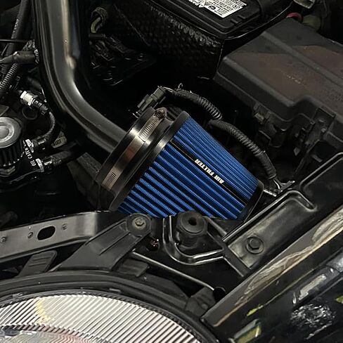 3" 3.5" 4" Inlet Car Replacement Cold Air Intake Filter 76mm 89mm 102mm 3 Sizes in 1 High Flow Performance Cone Air Filter (Red) in Saudi Arabia