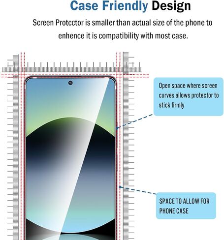 2 حزمة متوافقة مع Rog Phone 9/9 Pro/Rog Phone 8 Pro/Rog Phone 9 Fe Screen Protecor in Kuwait