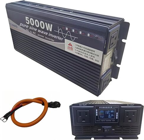 3500W POWER UNVERTER 72V DC إلى 110 فولت AC مع شاشة LED منافذ AC مزدوجة المعجبين المزدوجة التي تشع ل RV و CAMP والقوارب والطوارئ المحمولة محمولة محمولة موجة الجيب النقي (شاشة LED ، 3500W 72V) in Kuwait