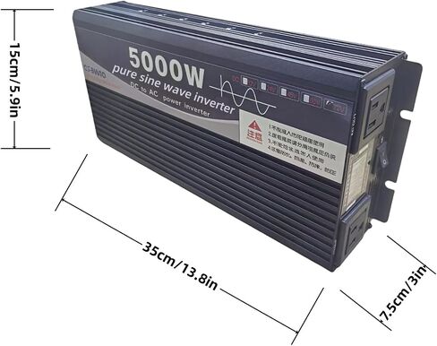 3500W POWER UNVERTER 72V DC إلى 110 فولت AC مع شاشة LED منافذ AC مزدوجة المعجبين المزدوجة التي تشع ل RV و CAMP والقوارب والطوارئ المحمولة محمولة محمولة موجة الجيب النقي (شاشة LED ، 3500W 72V) in Kuwait
