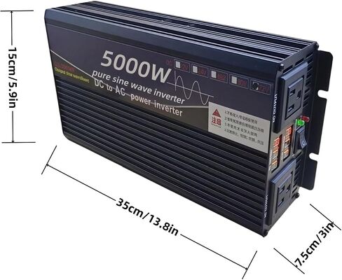 3500W POWER UNVERTER 72V DC إلى 110 فولت AC مع شاشة LED منافذ AC مزدوجة المعجبين المزدوجة التي تشع ل RV و CAMP والقوارب والطوارئ المحمولة محمولة محمولة موجة الجيب النقي (شاشة LED ، 3500W 72V) in Kuwait