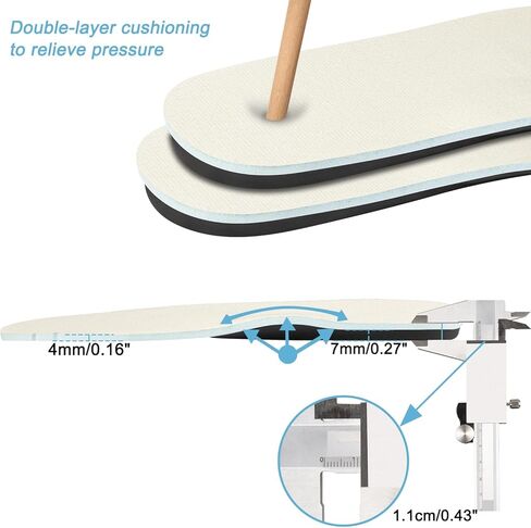 Thin Insoles for Vans Shoes, Replacement Insole Inserts for Foot Comfort and Shock Absorption(US Size:M10.5/W12 / EU Size:44) in Saudi Arabia