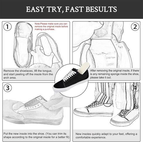 Thin Insoles for Vans Shoes, Replacement Insole Inserts for Foot Comfort and Shock Absorption(US Size:M10.5/W12 / EU Size:44) in Saudi Arabia