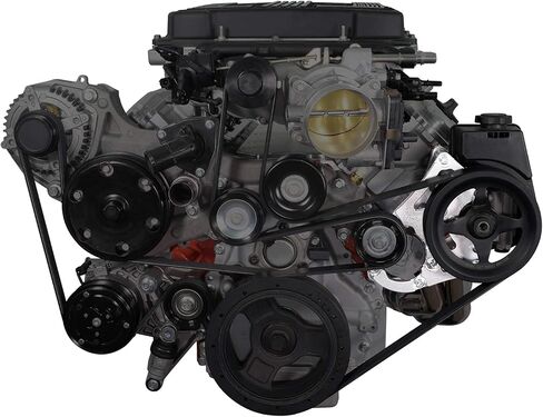 ICT Billet Power Steering Pump Bracket Compatible with LT4 8 Rib Supercharger - Type 2 - Swap Kit Mechanical Steering Designed & Manufactured in The USA Bare Billet Aluminum 551125-1 in Saudi Arabia