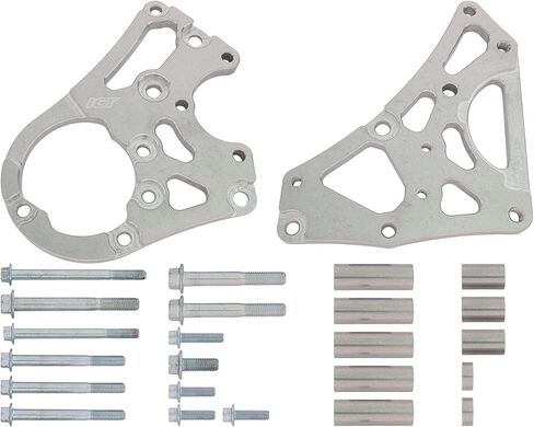 ICT Billet Power Steering Pump Bracket Compatible with LT4 8 Rib Supercharger - Type 2 - Swap Kit Mechanical Steering Designed & Manufactured in The USA Bare Billet Aluminum 551125-1 in Saudi Arabia