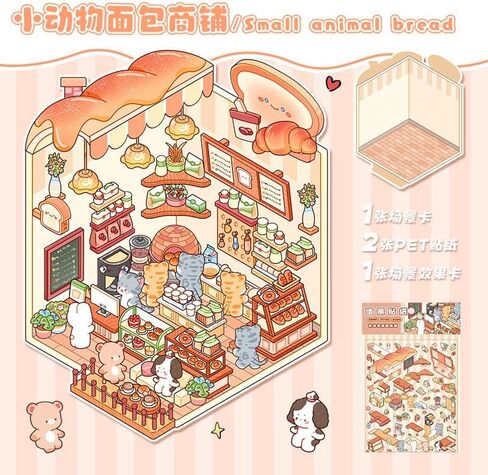 Sticker Therapy - Isometric Stickers, 3D Scene Stickers Pack Cute Sanrio 3D Sticker Scenes for Sticker and Chill Books for Adults and Kids in Saudi Arabia