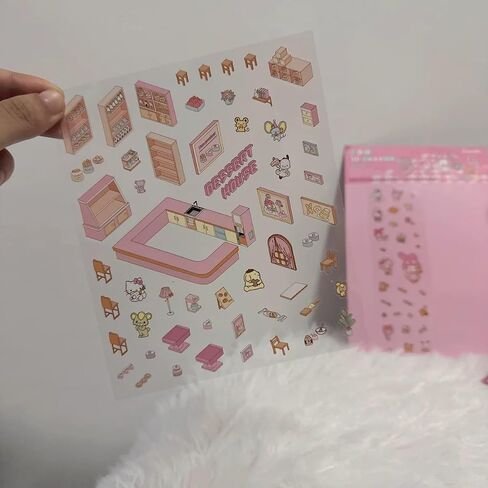 علاج الملصقات - ملصقات متساوي القياس ، ملصقات مشهد ثلاثي الأبعاد حزمة مشاهد ملصقات Sanrio ثلاثية الأبعاد لطيفة للملصقات والبريد للكبار والأطفال in Saudi Arabia