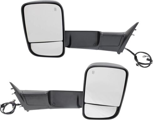 Garage-Pro Driver & Passenger Side Power Heated Towing Mirrors for Ram 2500 3500 2015-2018 Power Fold With Signal Light & Puddle Lamp Textured in Saudi Arabia
