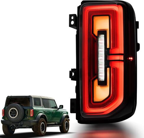 Tail lights Compatible with 2021 2022 2023 Ford Bronco Rear Lights Assemblies OE Factory Style LED Model Taillights Replace M2DZ13404B(Bronco, Right Passenger Sid) in Kuwait