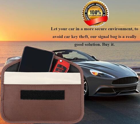 Faraday Bag for Phones(2 Pack&Large), RFID Blocking Bag Faraday Pouch Cage Case Key Fob Protector Signal Blocking Bag for Cell Phone Privacy Protection and Car Key FOB, RFID Card Protector (Red) in Saudi Arabia