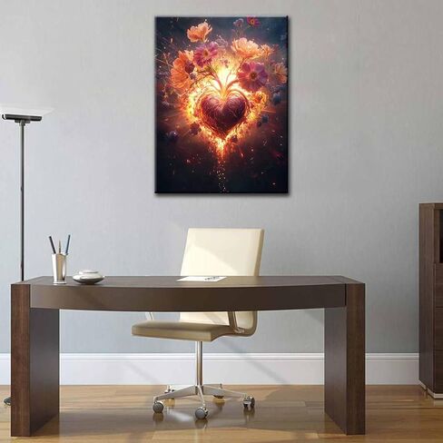 TUMOVO Mechanical Heartt Diamond Painting DIY 5D,Numbering Kit,Human Anatomy Crystal Rhinestone Diamond Paintwork Magical Steampunk Artwork Home Decor Adults Sea Scenics Art Organ Gift(12''Wx 16''H) in Kuwait