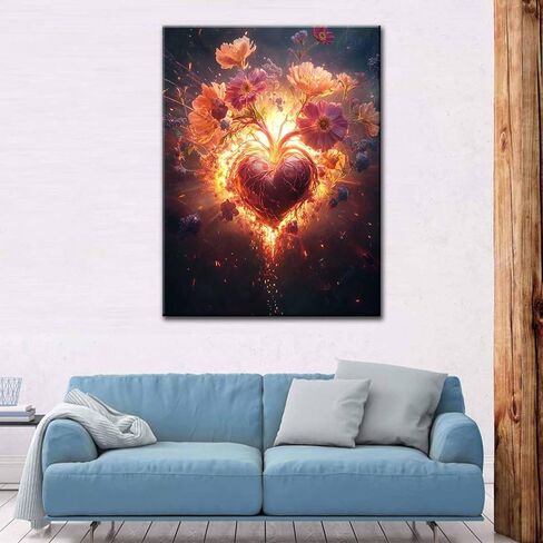 TUMOVO Mechanical Heartt Diamond Painting DIY 5D,Numbering Kit,Human Anatomy Crystal Rhinestone Diamond Paintwork Magical Steampunk Artwork Home Decor Adults Sea Scenics Art Organ Gift(12''Wx 16''H) in Kuwait