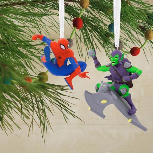 Hallmark Marvel Super Heroes Mystery Christmas الحلي ، مجموعة من 2 ، shatterproof in Saudi Arabia