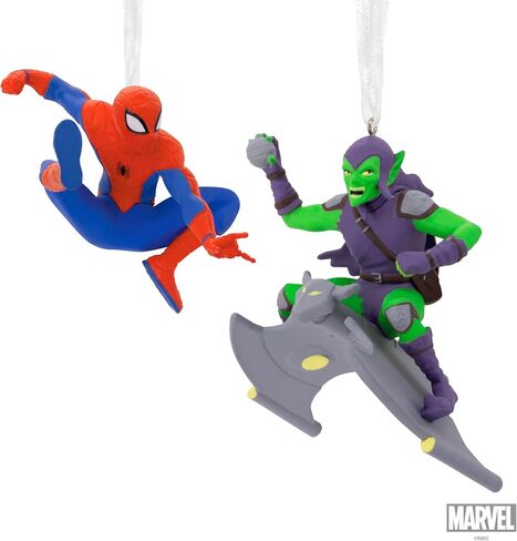 Hallmark Marvel Super Heroes Mystery Christmas الحلي ، مجموعة من 2 ، shatterproof in Saudi Arabia