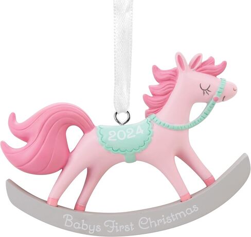Hallmark Baby's First Rattle Blue 2024 Christmas Ornament, Premium Metal in Kuwait