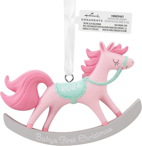 Hallmark Baby's First Rattle Blue 2024 Christmas Ornament, Premium Metal in Kuwait