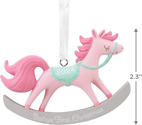 Hallmark Baby's First Rattle Blue 2024 Christmas Ornament, Premium Metal in Kuwait