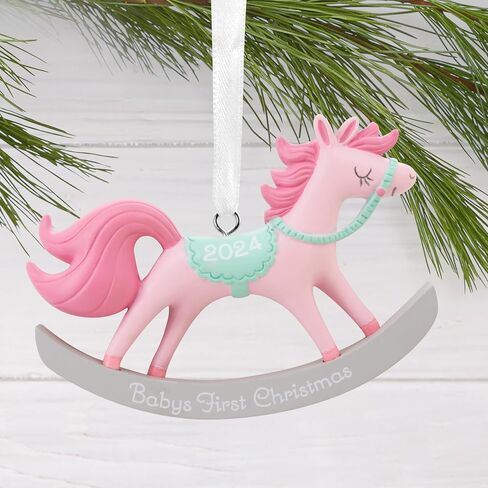 Hallmark Baby's First Rattle Blue 2024 Christmas Ornament, Premium Metal in Kuwait