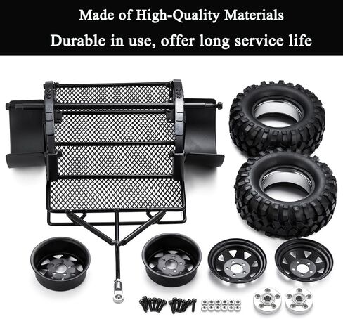 RC Trailer مع Mount Hitch لـ 1/18 TRX4M Defender BRONCO K10 F150 1/24 AXIAL SCX24 AX24 FCX24 RC ROADERS (SCX24) in Kuwait