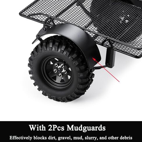 RC Trailer مع Mount Hitch لـ 1/18 TRX4M Defender BRONCO K10 F150 1/24 AXIAL SCX24 AX24 FCX24 RC ROADERS (SCX24) in Kuwait