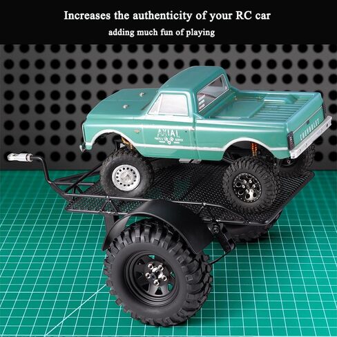 RC Trailer مع Mount Hitch لـ 1/18 TRX4M Defender BRONCO K10 F150 1/24 AXIAL SCX24 AX24 FCX24 RC ROADERS (SCX24) in Kuwait