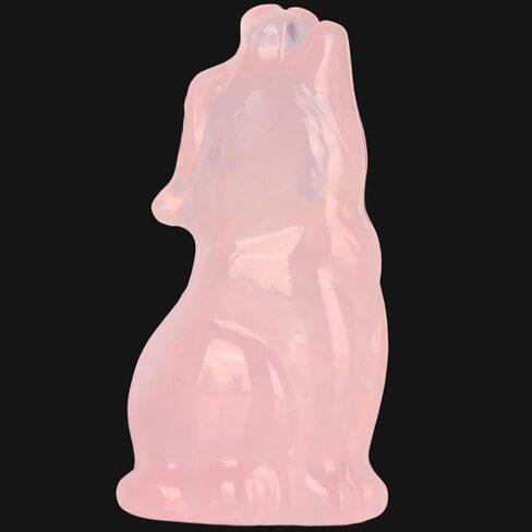 Fluorite Howling Wolf Crystal Figurines, 2.2 Inch Wolf Totem Spirit Animal Statue Decor for Home Office Desk Altar, Hand Carved Natural Healing Crystal Sculpture Gifts for Women Men in Saudi Arabia