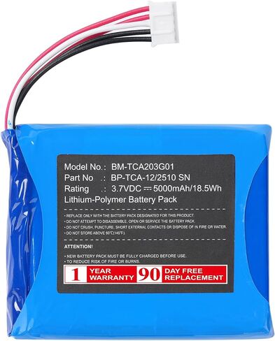 Replacement Battery for Xfinity Home Security Screen, Technicolor TCA203 TCA203COMG, P/N GSP055771 BP-TCA-12/2510 SN (4500mAh) Li-Polymer in Kuwait