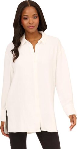 Adrianna Papell Women's Airflow Woven Button أسفل الشقوق الجانبية in Saudi Arabia