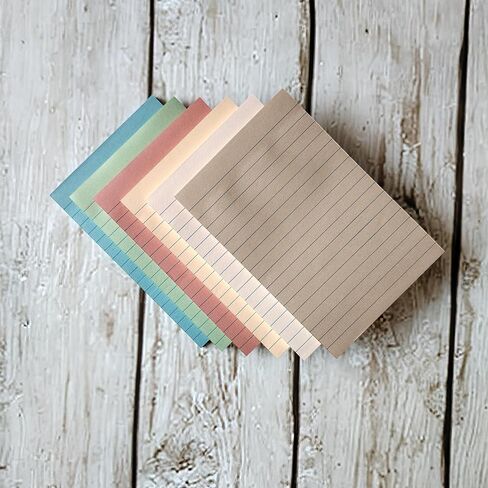 Lined Sticky Notes 4x6 Inch,6 Bright Colors Self-Stick Note Pads,Ruled Post Stickies Super Sticking Power Memo Pads,6 Pads,45 Sheets/Pad in Saudi Arabia