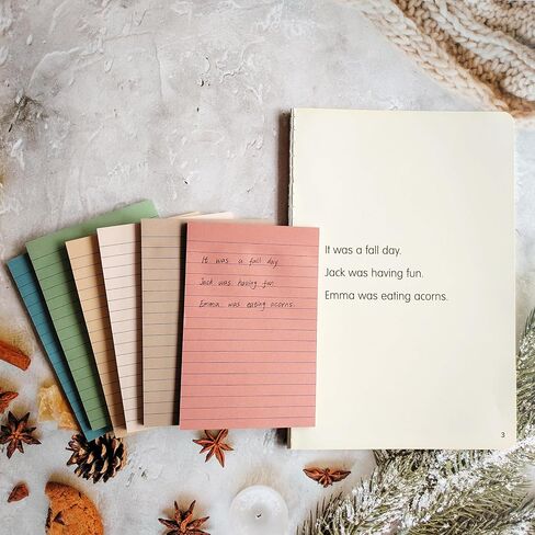 Lined Sticky Notes 4x6 Inch,6 Bright Colors Self-Stick Note Pads,Ruled Post Stickies Super Sticking Power Memo Pads,6 Pads,45 Sheets/Pad in Saudi Arabia