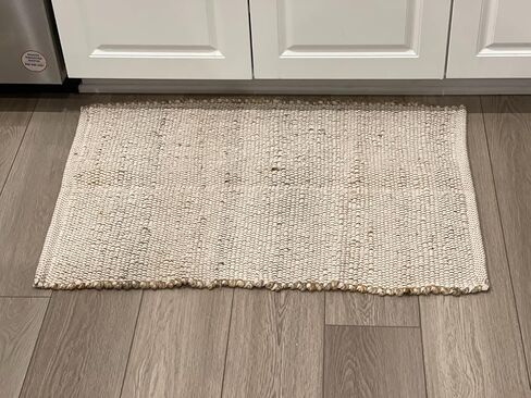 S & L Homes Jute Cotton Hand Woven Natural Farmhouse Area Rug for Living Room - Rustic Vintage Bohemian Décor - (8' x 10' Natural) in Saudi Arabia