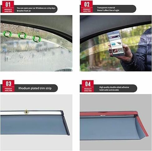 Qiling Car Wind Deflectors لألعاب وأوتا Scion XB 2003-2006 ، أحجال نوافذ السيارات جودة Acrylic Car Window Sun Fongras in Saudi Arabia