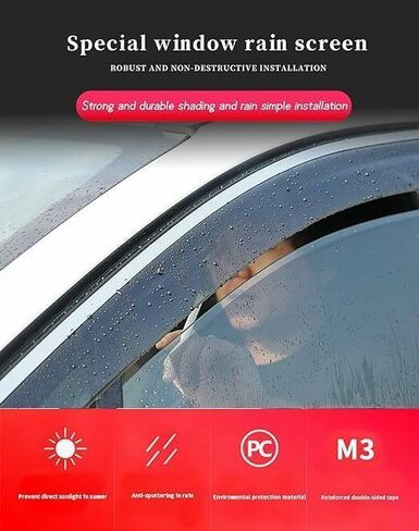Qiling Car Wind Deflectors لألعاب وأوتا Scion XB 2003-2006 ، أحجال نوافذ السيارات جودة Acrylic Car Window Sun Fongras in Saudi Arabia