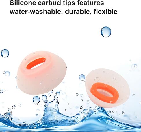 Tune Flex Earphone Tips 4 Pairs Replacement Ear Tips Compatible with JBL Tune Flex Earphones Silicone Ear Buds Tips XS/S/M/L 4 Size Earbuds Tips Set (4 Pairs, Black) in Kuwait
