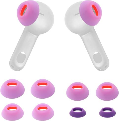 Tune Flex Earphone Tips 4 Pairs Replacement Ear Tips Compatible with JBL Tune Flex Earphones Silicone Ear Buds Tips XS/S/M/L 4 Size Earbuds Tips Set (4 Pairs, Black) in Kuwait