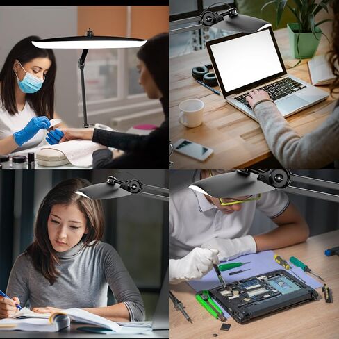 3000 Lumens Adjustable LED Desk Lamp & Task Lamp - Bright, Dimmable Lighting for Office, Crafts, Nails &Salon Hobbies with Clamp (CCT, White) in Saudi Arabia