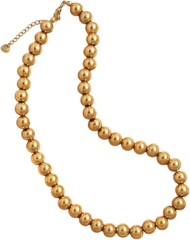 4/6/8/10Mm Stainless Steel Ball Beaded Necklace For Women Men Silver Color Metal Bead Chain Choker Simple Waterproof Jewelry New in Saudi Arabia