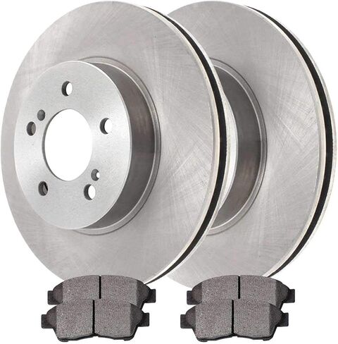 Autoshack Front Brake Kit Replacement for 1992-2001 Toyota Camry 2.2L FWD Disc Brake Rotors with Ceramic Brake Pads 10.0" (254.9 mm) RSCD4293-4293-562-2-4 in Saudi Arabia